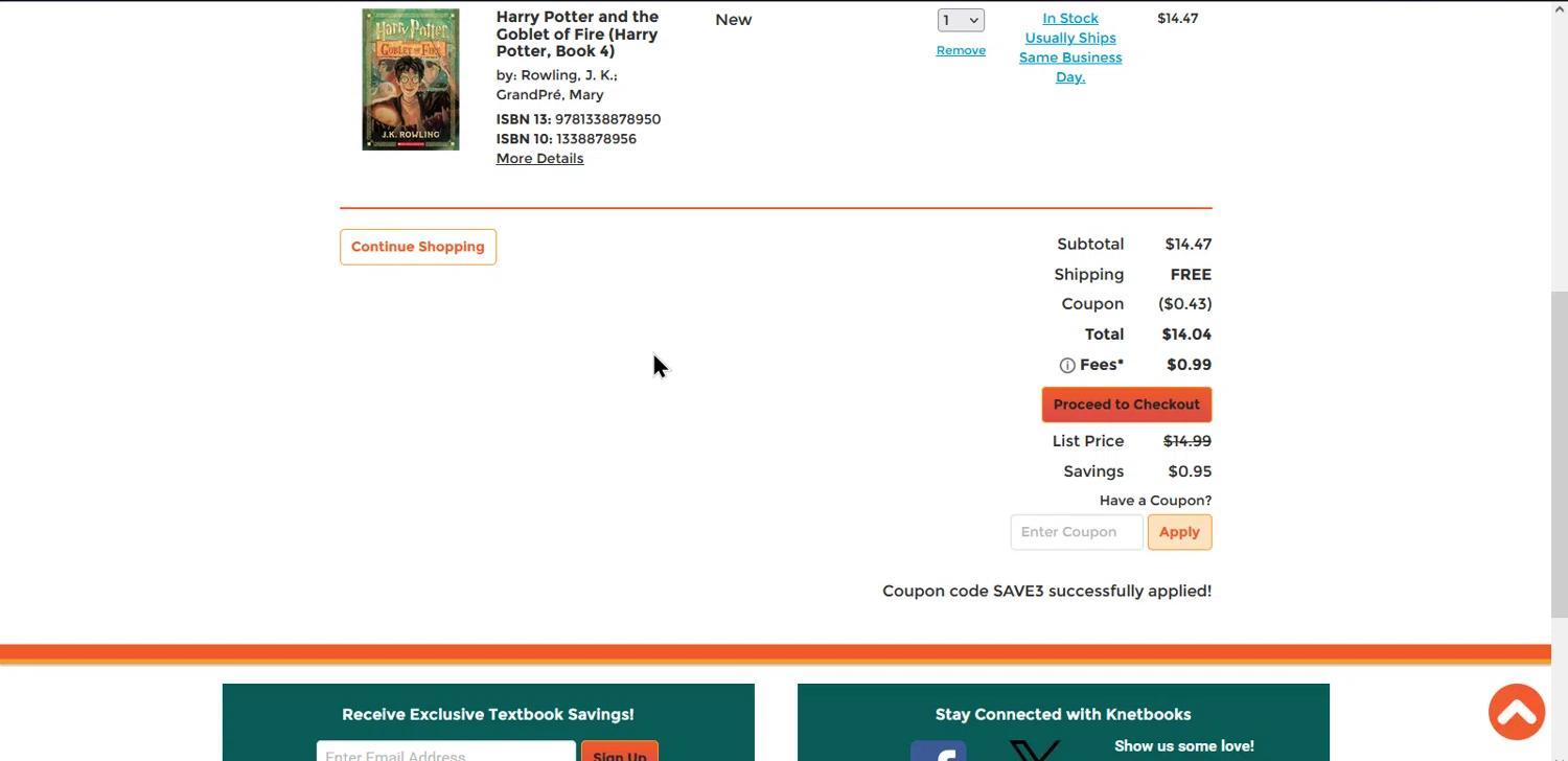 How to apply Knetbooks coupon code